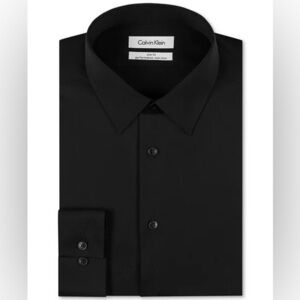 New CALVIN KLEIN STEEL Slim-Fit Non-Iron Herringbone Dress​